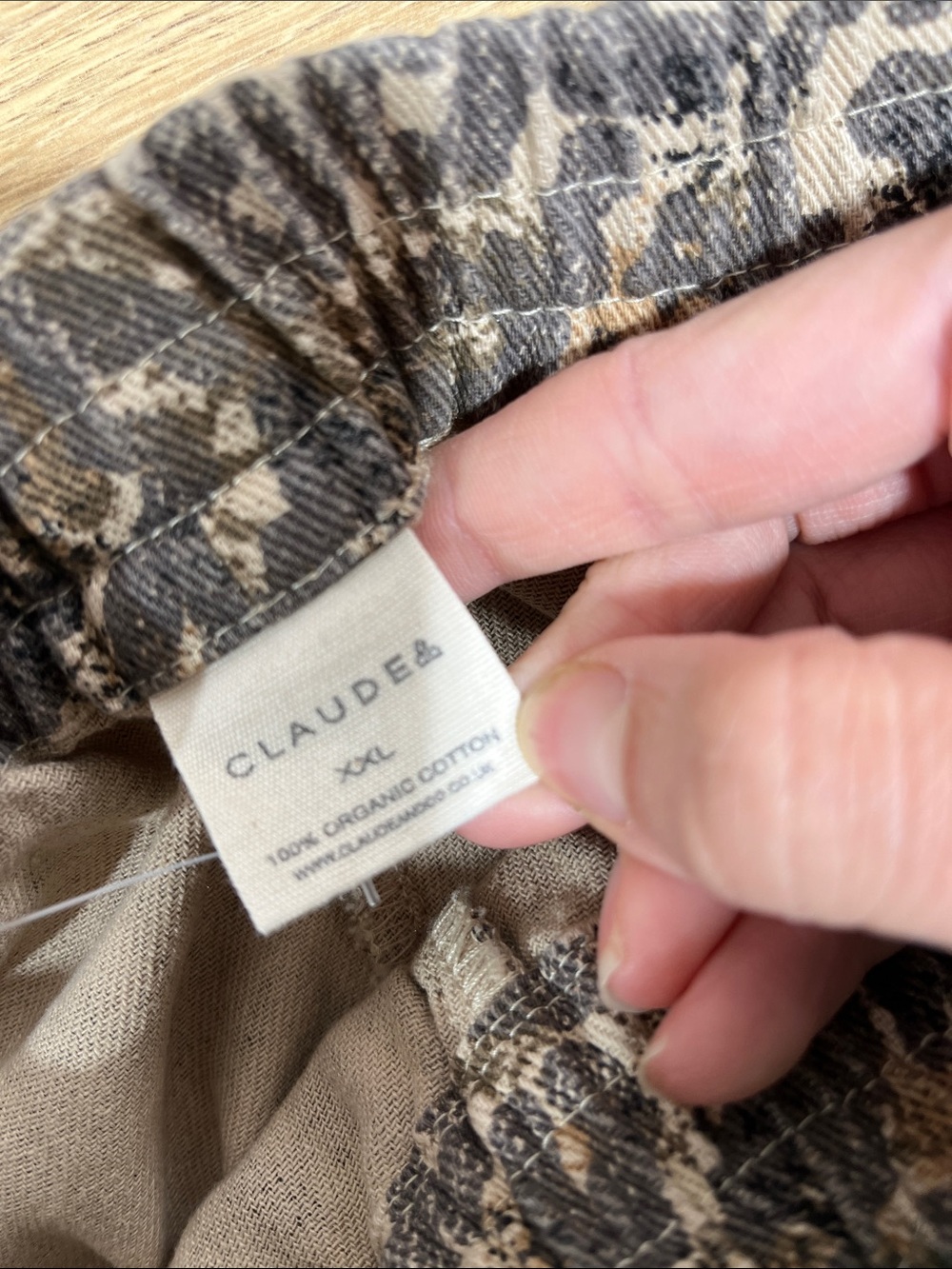 Claude Brown Leopard Print Elastic Waist Trouser Pants - Picture 10 of 10